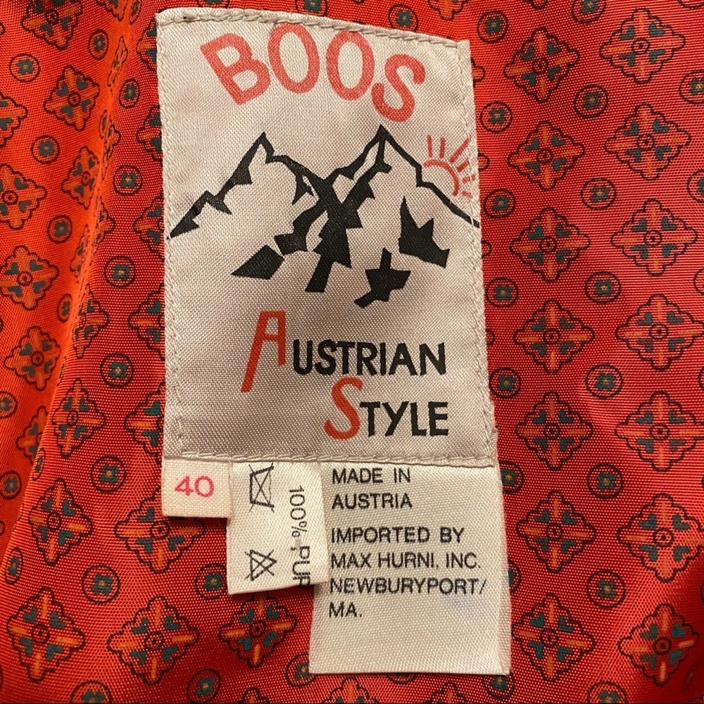 Boos Vintage Austrian 100% Wool Jacket Size 40 - image 7